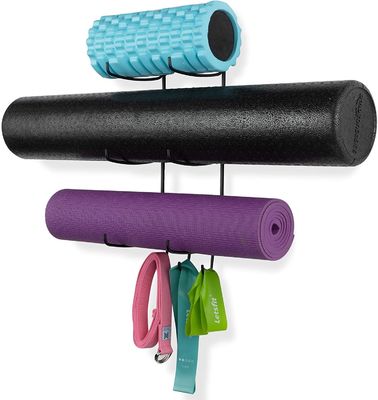 3個のホックが付いている壁の台紙のヨガのマットの泡のローラー タオルの貯蔵の棚