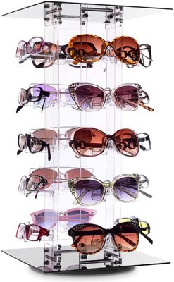 20のフレームのアクリルの回転サングラスは陳列台のEyewearのホールダーを