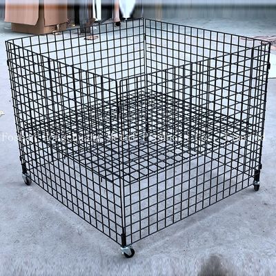 ショッピング モールの車輪のおりのトロリー枕貯蔵のおりのトロリーとの携帯用金属のおりのトロリー簡単なモダンなデザイン