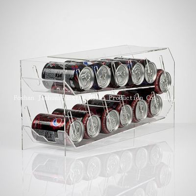 携帯用TUV 2のタイヤは飲料、プラスチック缶詰食品の食料貯蔵室の貯蔵の棚のための明確なアクリルの収納箱を証明する