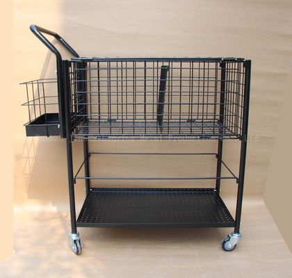 800mmの高い370mm広いスポーツ用品の貯蔵の棚のBallport 325の球のテニスの教授カート、黒い色