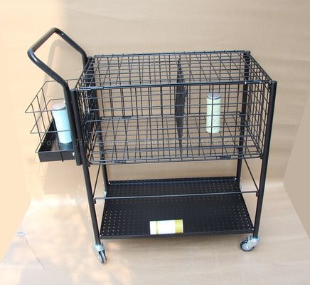 800mmの高い370mm広いスポーツ用品の貯蔵の棚のBallport 325の球のテニスの教授カート、黒い色