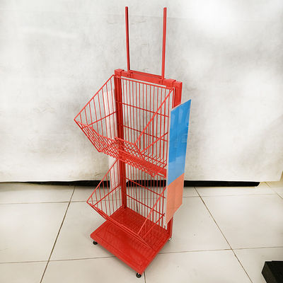 クッキー キャンデーのための網ワイヤー赤い色400mmの長さのスーパーマーケットの陳列だな
