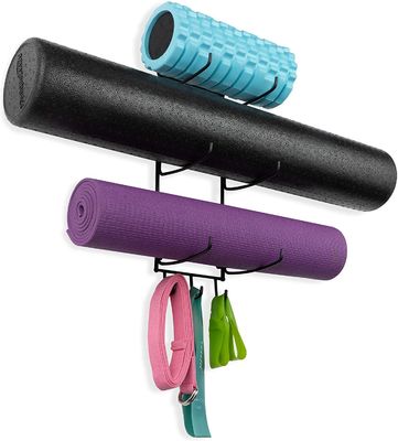 3個のホックが付いている壁の台紙のヨガのマットの泡のローラー タオルの貯蔵の棚