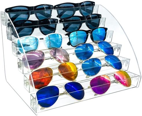 卓上のホールダーのサングラスは6つの層明確なEyewearの貯蔵の皿を陳列台ために