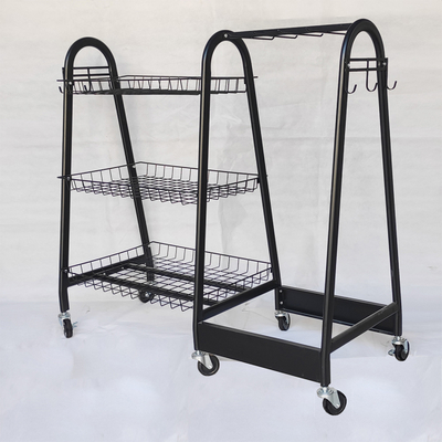 車輪が付いている15kg/層のスポーツ用品の貯蔵の棚のラグビーのボールの棚