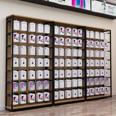 ソックスおよび携帯電話の付属品、家具木陳列だな木は化粧品の店のために棚に置く