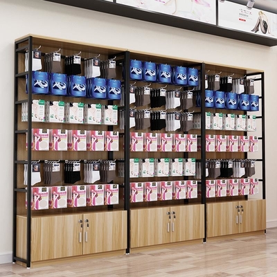 ソックスおよび携帯電話の付属品、家具木陳列だな木は化粧品の店のために棚に置く