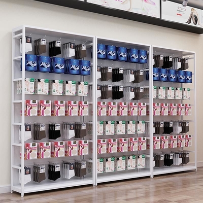 ソックスおよび携帯電話の付属品、家具木陳列だな木は化粧品の店のために棚に置く